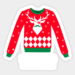 I Am Wearing My (Christmas) Sweater (Deer) Sticker